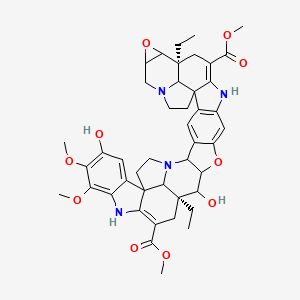 dimethyl (14S,25S)-14,25-diethyl-24,33-dihydroxy-31,32-dimethoxy-12,22-dioxa-1,9,18,29-tetrazadodecacyclo[23.13.1.16,9.02,23.03,21.05,19.06,17.011,13.028,36.030,35.036,39.014,40]tetraconta-3,5(19),16,20,27,30,32,34-octaene-16,27-dicarboxylate