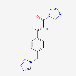 (E)-3-(4-((1H-imidazol-1-yl)methyl)phenyl)-1-(1H-imidazol-1-yl)prop-2-en-1-one