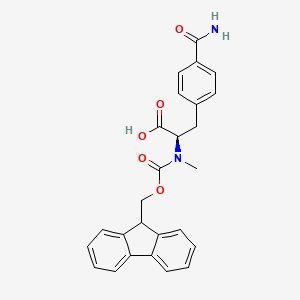 molecular formula C26H24N2O5 B15494994 Fmoc-N-Me-D-Phe(4-carbamoyl)-OH 