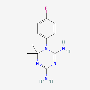 1-(4-Fluorophenyl)-6,6-dimethyl-1,3,5-triazine-2,4-diamine