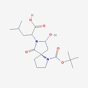 1,7-Diazaspiro[4.4]nonane-7-acetic acid, 1-[(1,1-dimethylethoxy)carbonyl]-a-(2-methylpropyl)-6-oxo-, [S-(R*,R*)]-(9CI)