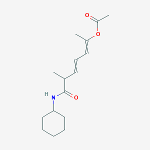 7-(Cyclohexylamino)-6-methyl-7-oxohepta-2,4-dien-2-yl acetate