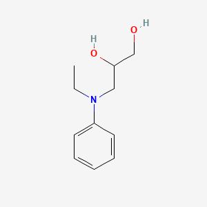 molecular formula C11H17NO2 B15495642 3-(N-ethylanilino)propane-1,2-diol CAS No. 92-58-0