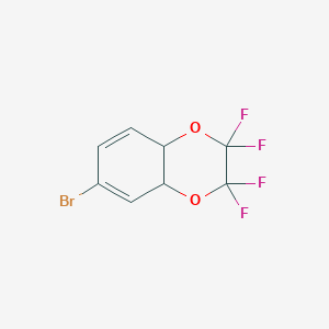 molecular formula C8H5BrF4O2 B15495649 6-Bromo-2,2,3,3-tetrafluoro-4a,8a-dihydro-1,4-benzodioxin 