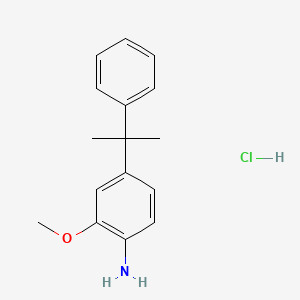 2-Methoxy-4-(2-phenylpropan-2-yl)aniline hydrochloride