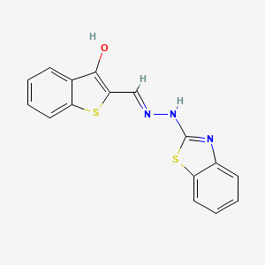 2-((2-(Benzo[d]thiazol-2-yl)hydrazono)methyl)benzo[b]thiophen-3-ol