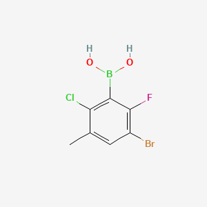 molecular formula C7H6BBrClFO2 B15495943 (3-Bromo-6-chloro-2-fluoro-5-methylphenyl)boronic acid 