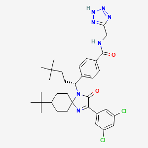 4-[(1R)-1-[8-tert-butyl-2-(3,5-dichlorophenyl)-3-oxo-1,4-diazaspiro[4.5]dec-1-en-4-yl]-4,4-dimethylpentyl]-N-(2H-tetrazol-5-ylmethyl)benzamide