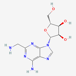 molecular formula C11H16N6O4 B15496665 (2R,3R,4S,5R)-2-[6-amino-2-(aminomethyl)purin-9-yl]-5-(hydroxymethyl)oxolane-3,4-diol 