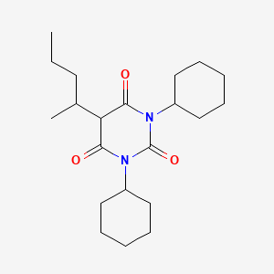 1,3-Dicyclohexyl-5-(1-methylbutyl)barbituric acid