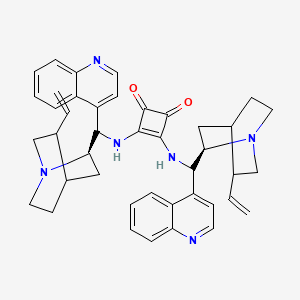 3,4-bis[[[(2R)-5-ethenyl-1-azabicyclo[2.2.2]octan-2-yl]-quinolin-4-ylmethyl]amino]cyclobut-3-ene-1,2-dione