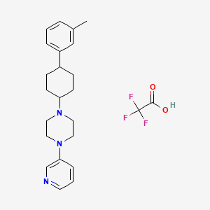 1-[4-(3-Methylphenyl)cyclohexyl]-4-pyridin-3-ylpiperazine;2,2,2-trifluoroacetic acid