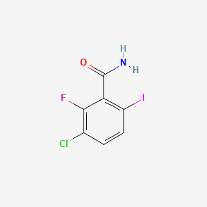 molecular formula C7H4ClFINO B15496882 3-Chloro-2-fluoro-6-iodobenzamide 