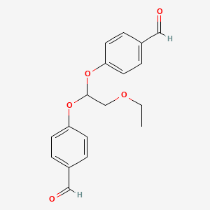 molecular formula C18H18O5 B15496916 4-[2-Ethoxy-1-(4-formylphenoxy)ethoxy]benzaldehyde 