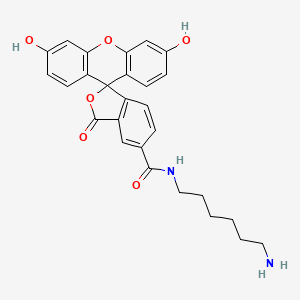 molecular formula C27H26N2O6 B15496986 N-(6-aminohexyl)-3',6'-dihydroxy-3-oxospiro[2-benzofuran-1,9'-xanthene]-5-carboxamide 