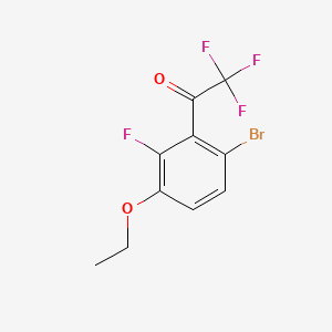 molecular formula C10H7BrF4O2 B15496988 1-(6-Bromo-3-ethoxy-2-fluorophenyl)-2,2,2-trifluoroethanone 