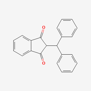 molecular formula C22H16O2 B15497010 2-(Diphenylmethyl)-1H-indene-1,3(2H)-dione CAS No. 1821-21-2