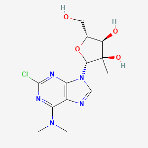 molecular formula C13H18ClN5O4 B15497100 (2R,3R,4R,5R)-2-[2-chloro-6-(dimethylamino)purin-9-yl]-5-(hydroxymethyl)-3-methyloxolane-3,4-diol 