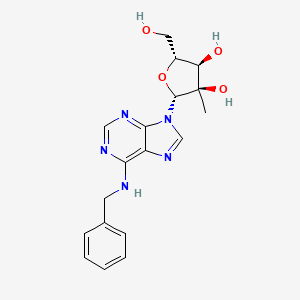 molecular formula C18H21N5O4 B15497106 (2R,3R,4R,5R)-2-[6-(benzylamino)purin-9-yl]-5-(hydroxymethyl)-3-methyloxolane-3,4-diol 