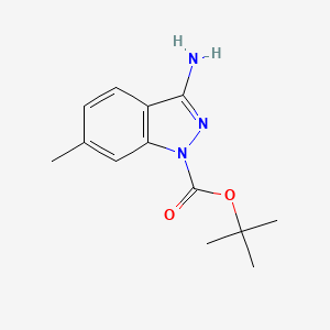 molecular formula C13H17N3O2 B15497165 tert-butyl 3-aMino-6-Methyl-1H-indazole-1-carboxylate 