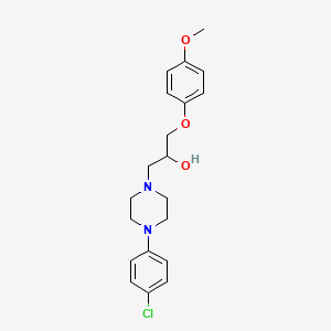 1-Piperazineethanol, 4-(4-chlorophenyl)-alpha-[(4-methoxyphenoxy)methyl]-