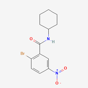 molecular formula C13H15BrN2O3 B15497264 2-bromo-N-cyclohexyl-5-nitrobenzamide 