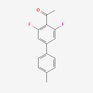 molecular formula C15H12F2O B15497319 1-(3,5-Difluoro-4'-methyl-[1,1'-biphenyl]-4-yl)ethanone 