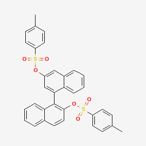 molecular formula C34H26O6S2 B15497338 4-Methylbenzenesulfonic acid [1-[3-(4-methylphenyl)sulfonyloxy-1-naphthalenyl]-2-naphthalenyl] ester 