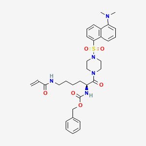 Benzyl (S)-(6-acrylamido-1-(4-((5-(dimethylamino)naphthalen-1-yl)sulfonyl)piperazin-1-yl)-1-oxohexan-2-yl)carbamate