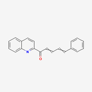 molecular formula C20H15NO B15497367 5-Phenyl-1-(quinolin-2-YL)penta-2,4-dien-1-one CAS No. 971-10-8