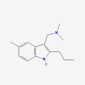 molecular formula C15H22N2 B15497381 N,N-dimethyl-1-(5-methyl-2-propyl-1H-indol-3-yl)methanamine 