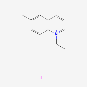 molecular formula C12H14IN B15497396 Quinolinium, 1-ethyl-6-methyl-, iodide CAS No. 828-86-4