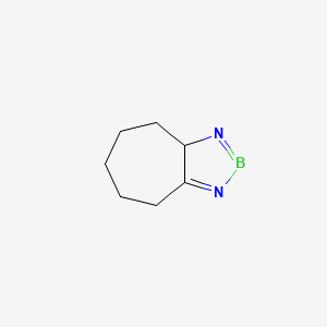 molecular formula C7H11BN2 B15497430 3a,4,5,6,7,8-Hexahydrocyclohepta[d][1,3,2]diazaborole CAS No. 275-93-4