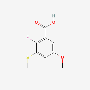 2-Fluoro-5-methoxy-3-(methylthio)benzoic acid