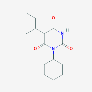 molecular formula C14H22N2O3 B15497513 5-sec-Butyl-1-cyclohexylbarbituric acid CAS No. 841-72-5