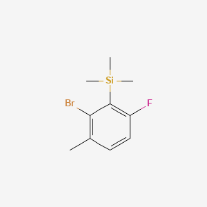 molecular formula C10H14BrFSi B15497522 (2-Bromo-6-fluoro-3-methylphenyl)trimethylsilane 