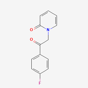 molecular formula C13H10FNO2 B15497547 1-[2-(4-Fluorophenyl)-2-oxoethyl]pyridin-2(1h)-one CAS No. 325-95-1