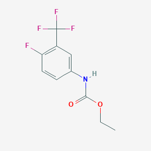 ethyl N-[4-fluoranyl-3-(trifluoromethyl)phenyl]carbamate