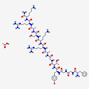 molecular formula C63H103FN22O17 B15497749 [(pF)Phe4]Nociceptin(1-13)NH2 acetate 