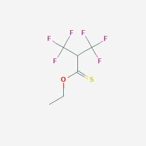 molecular formula C6H6F6OS B15497803 O-Ethyl 3,3,3-trifluoro-2-(trifluoromethyl)propanethioate CAS No. 867-93-6