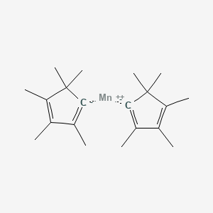 molecular formula C20H30Mn B15497836 Manganese(2+);1,2,3,5,5-pentamethylcyclopenta-1,3-diene 