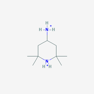 molecular formula C9H22N2+2 B15497913 (2,2,6,6-Tetramethylpiperidin-1-ium-4-yl)azanium 