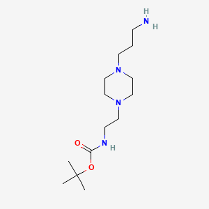 molecular formula C14H30N4O2 B15497972 tert-Butyl (2-(4-(3-aminopropyl)piperazin-1-yl)ethyl)carbamate 