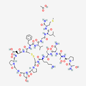 molecular formula C79H123N21O28S3 B15498053 Scyliorhinin II acetate 