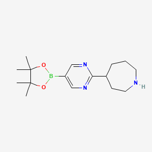 molecular formula C16H26BN3O2 B15498075 4-(5-(4,4,5,5-Tetramethyl-[1,3,2]dioxaborolan-2-yl)pyrimidin-2-yl)-azepane 