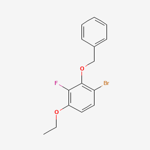 molecular formula C15H14BrFO2 B15498079 2-(Benzyloxy)-1-bromo-4-ethoxy-3-fluorobenzene 