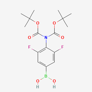 molecular formula C16H22BF2NO6 B15498114 4-Bis(N-Boc)amino-3,5-difluorophenylboronic acid 