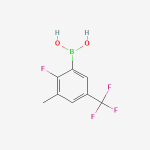 molecular formula C8H7BF4O2 B15498140 (2-Fluoro-3-methyl-5-(trifluoromethyl)phenyl)boronic acid 