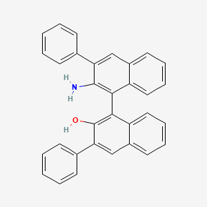 molecular formula C32H23NO B15498219 (1R)-2'-Amino-3,3'-diphenyl-[1,1'-binaphthalen]-2-ol 