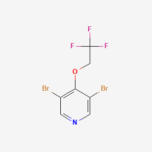 molecular formula C7H4Br2F3NO B15498222 3,5-Dibromo-4-(2,2,2-trifluoroethoxy)pyridine 